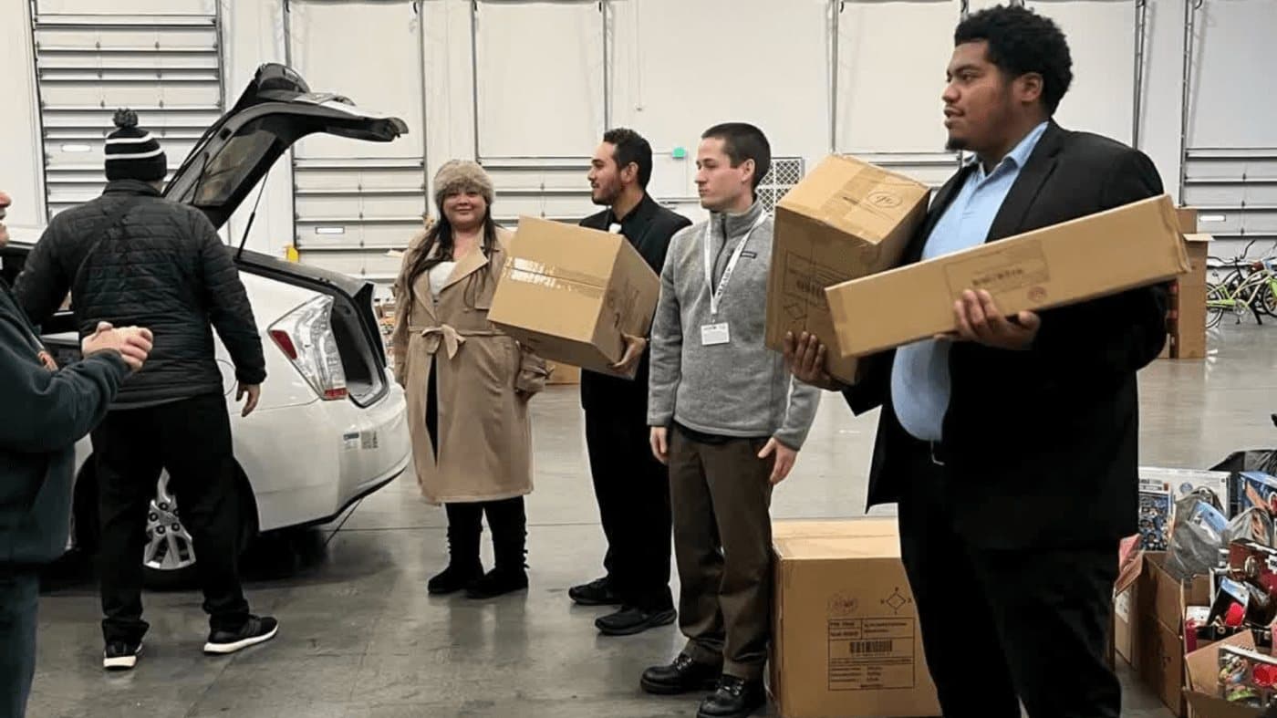 Loading toy donations for delivery